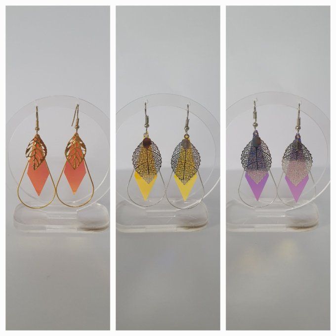 Boucles pendantes "Lumineuse"