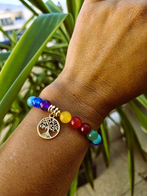 Bracelet 7 chakras "Equilibre et paix"