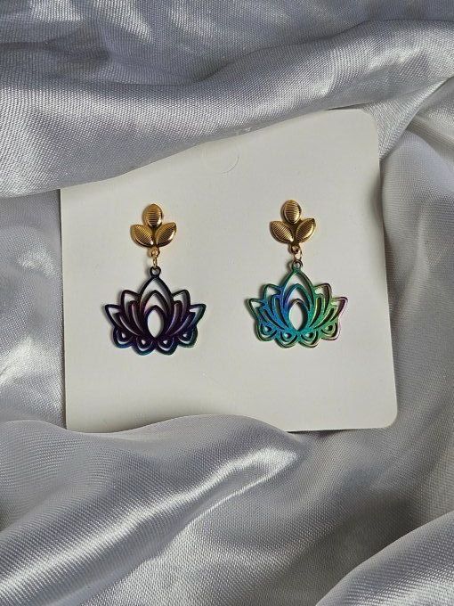 Boucles "Lotus bleu"